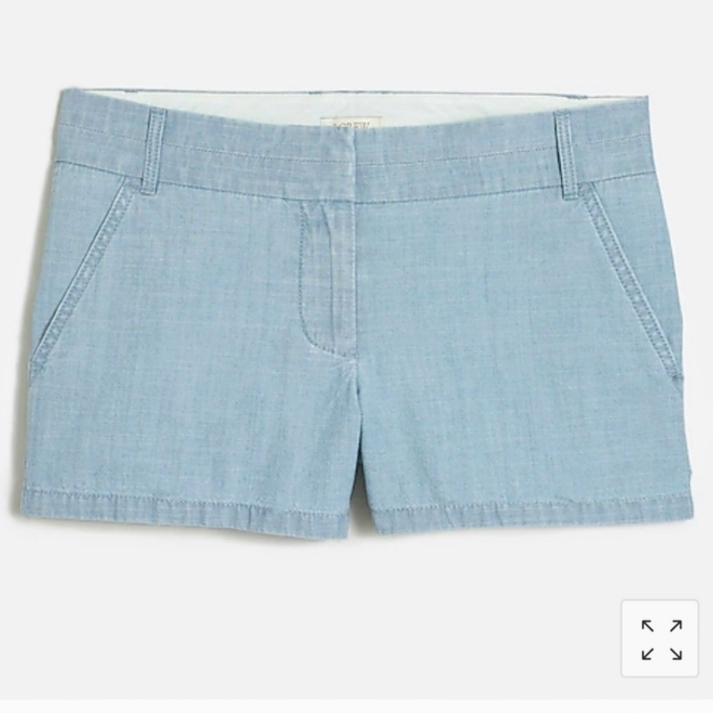 J. Crew Light Blue Chambray Shorts (Size 6)